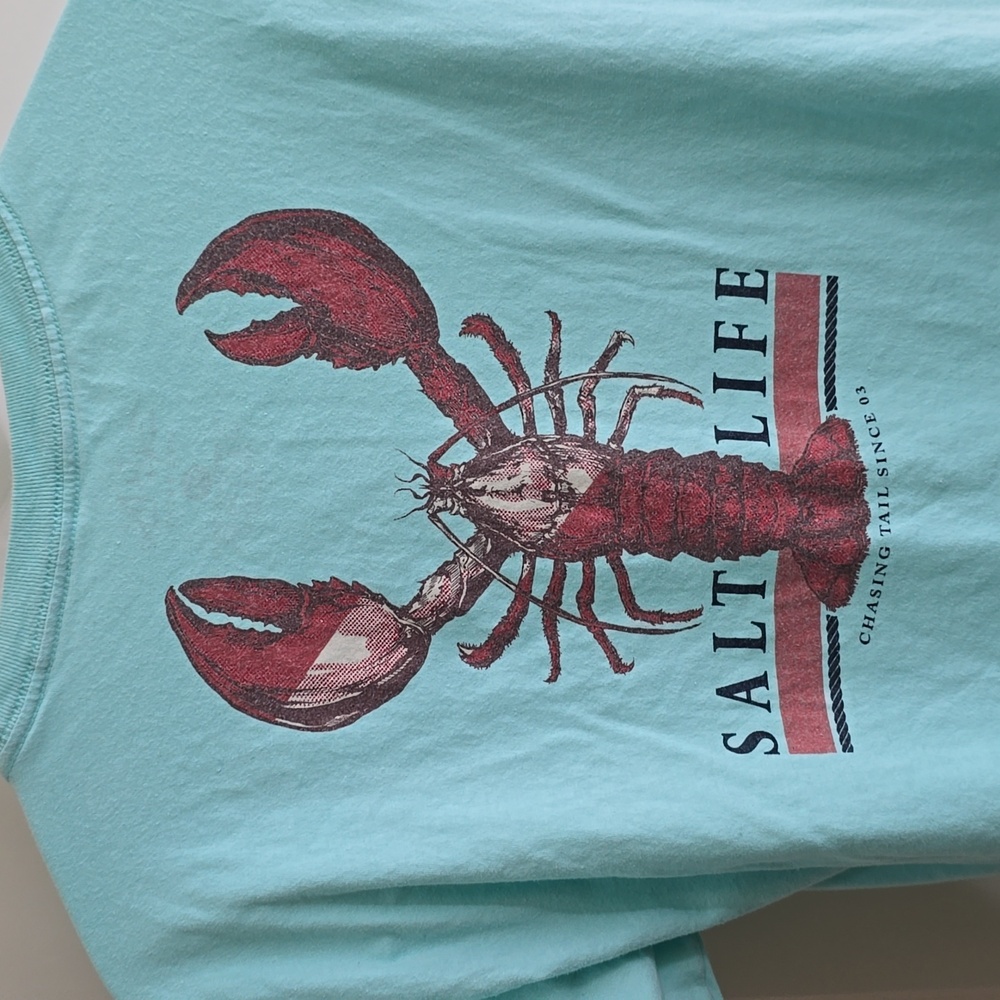 Salt Life Teal T-shirt‎ Size Youth XL
